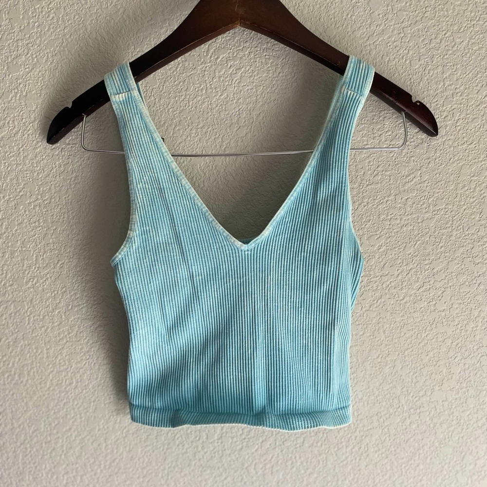 Blue Crop Top